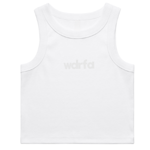 wdrfa Women's Crop Tank White