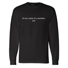 Load image into Gallery viewer, IT&#39;S NOT A SPRINT RUN CLUB L/S TEE - BLACK