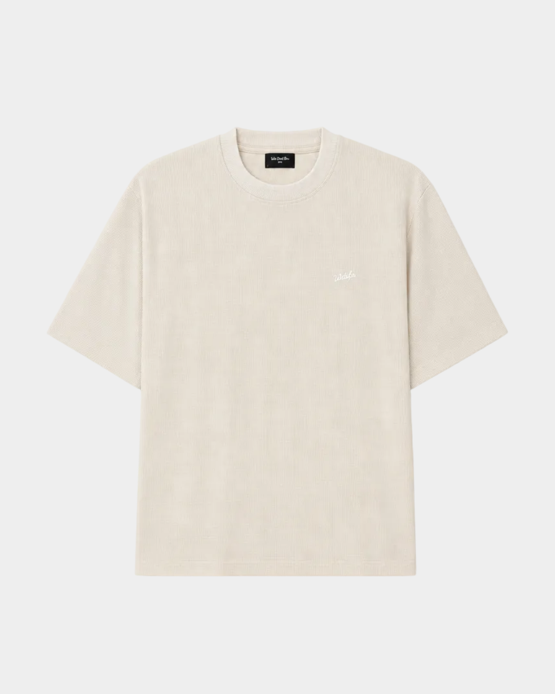 Script Waffle Tee Cream