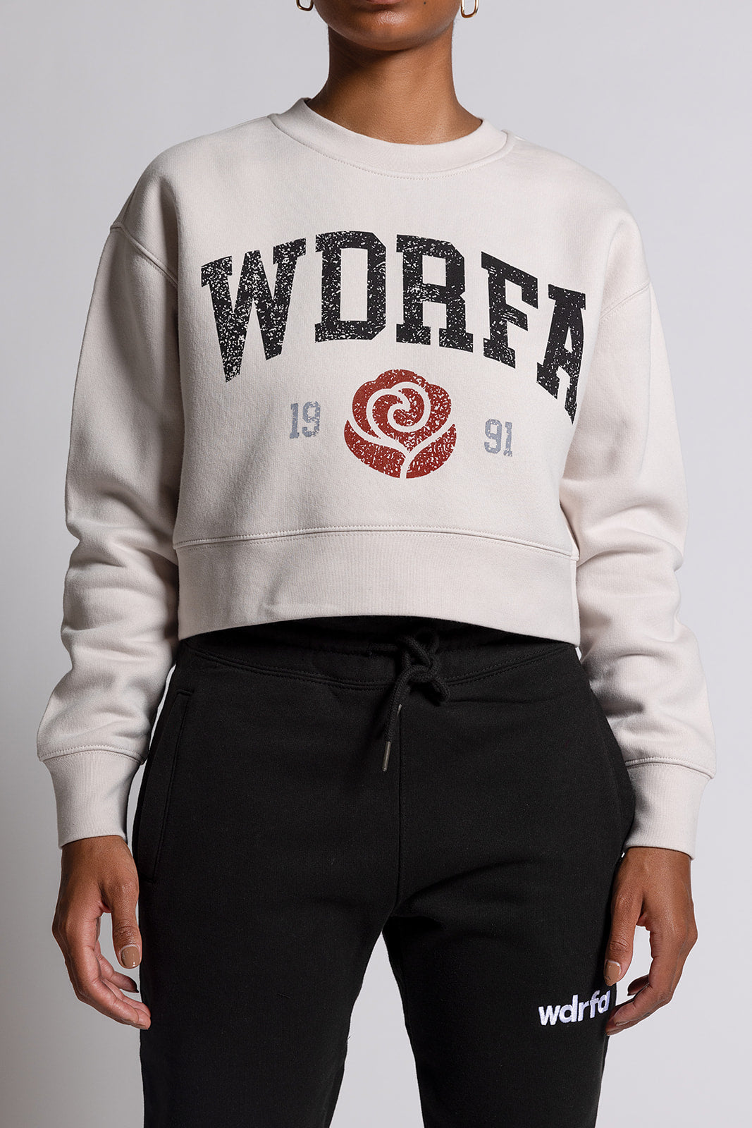 Women Rose 1991 Cream Crewneck