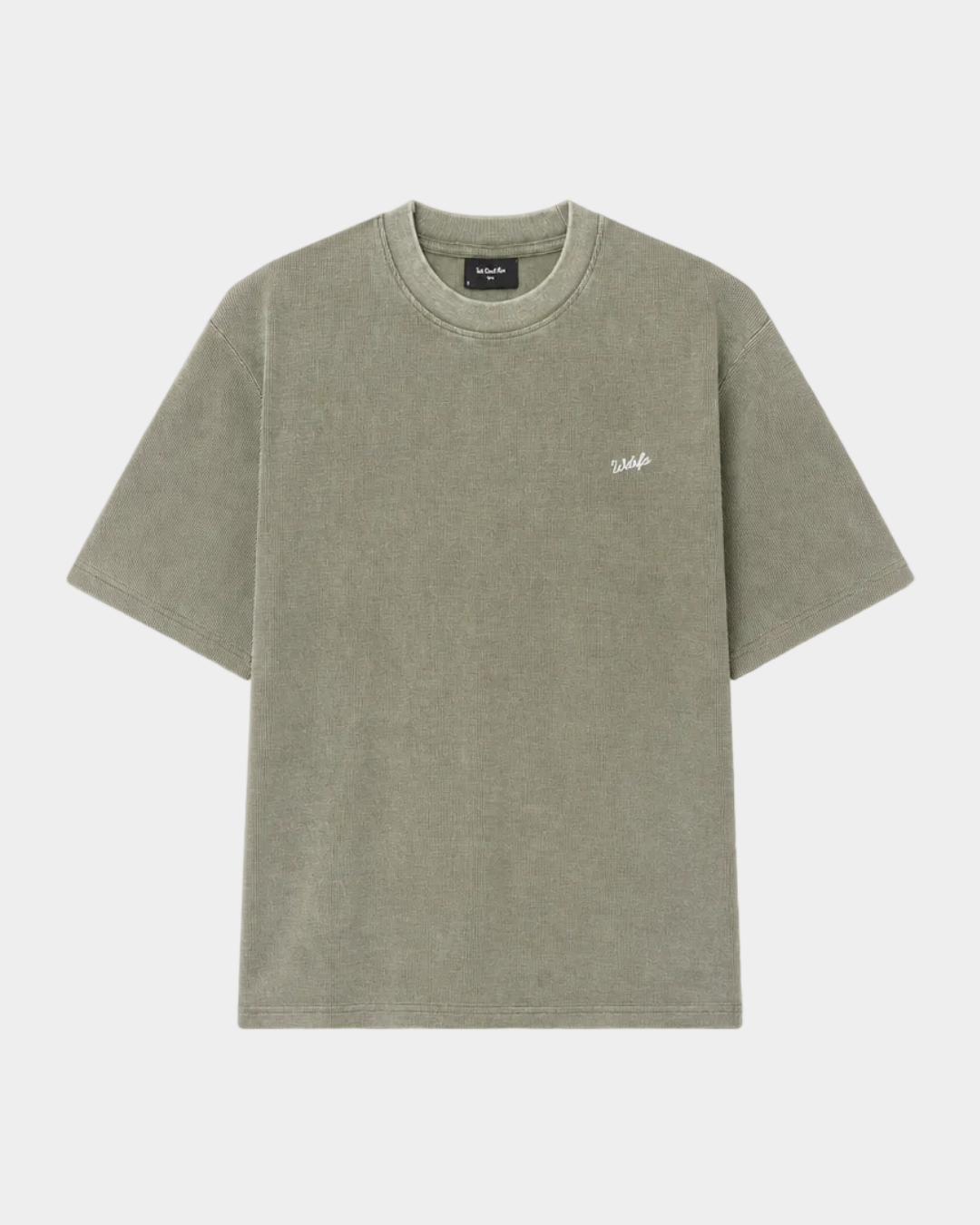 Script Waffle Tee Olive