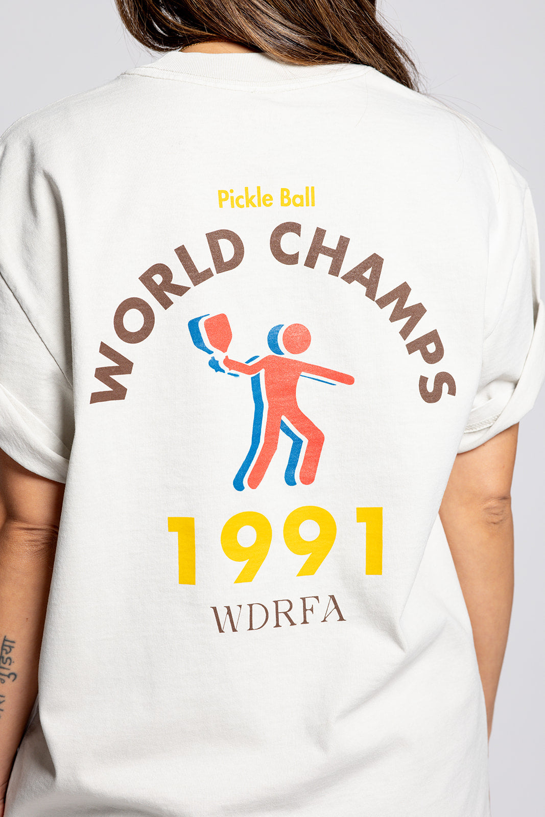 Pickleball World Champs Tee Cream