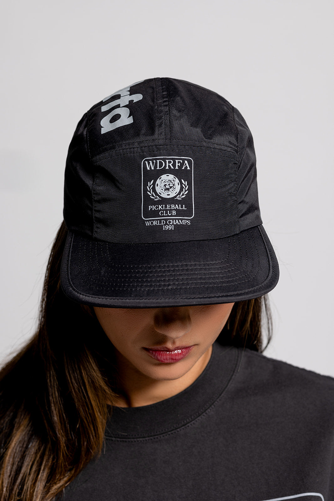 Pickleball 5-Panel Cap Black
