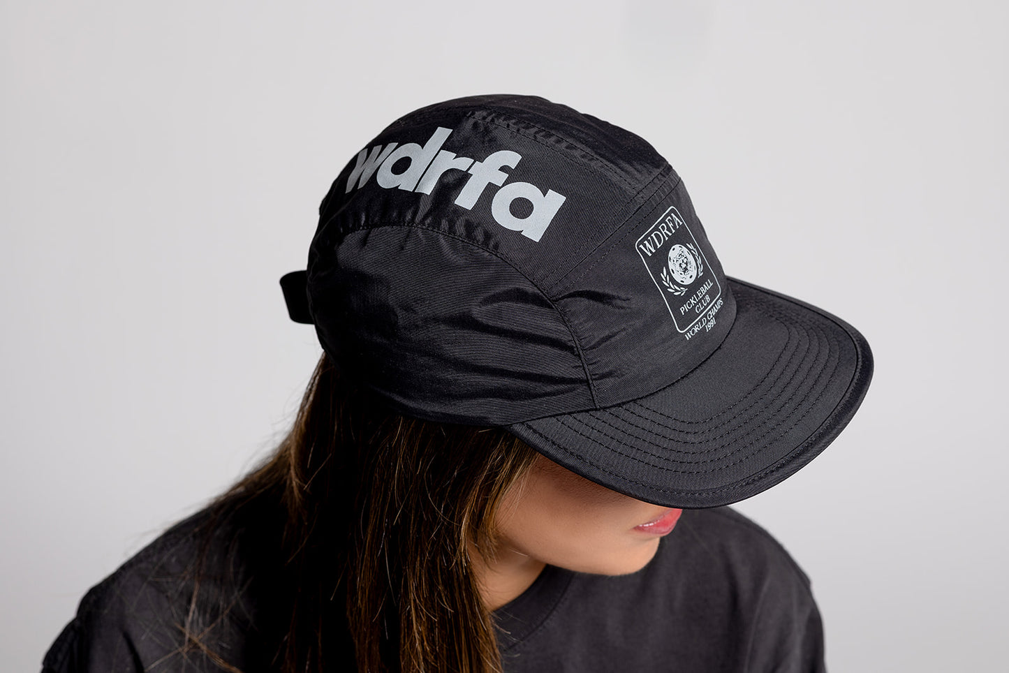 Pickleball 5-Panel Cap Black
