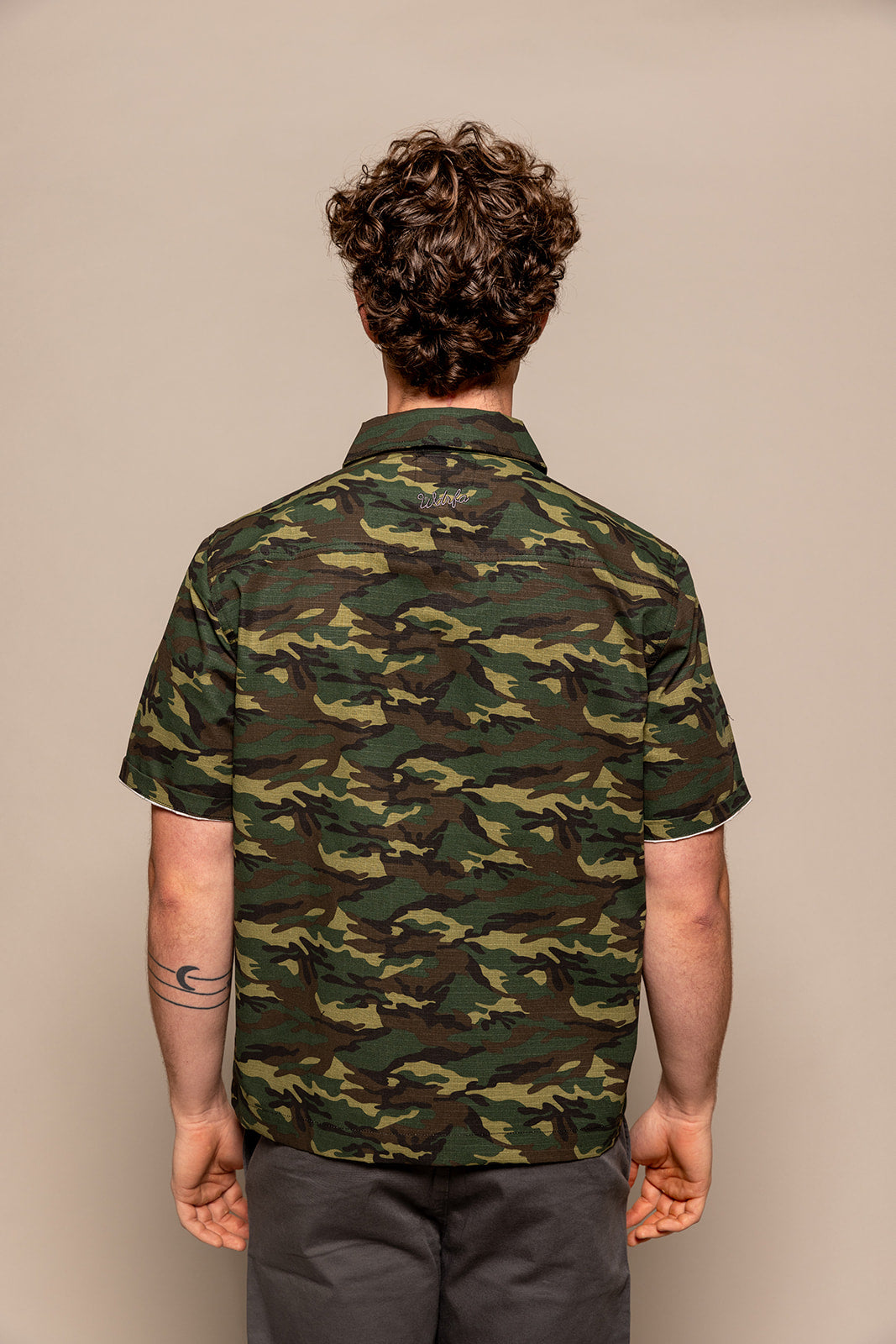 WDRFA Crop Button Down Shirt - Camo