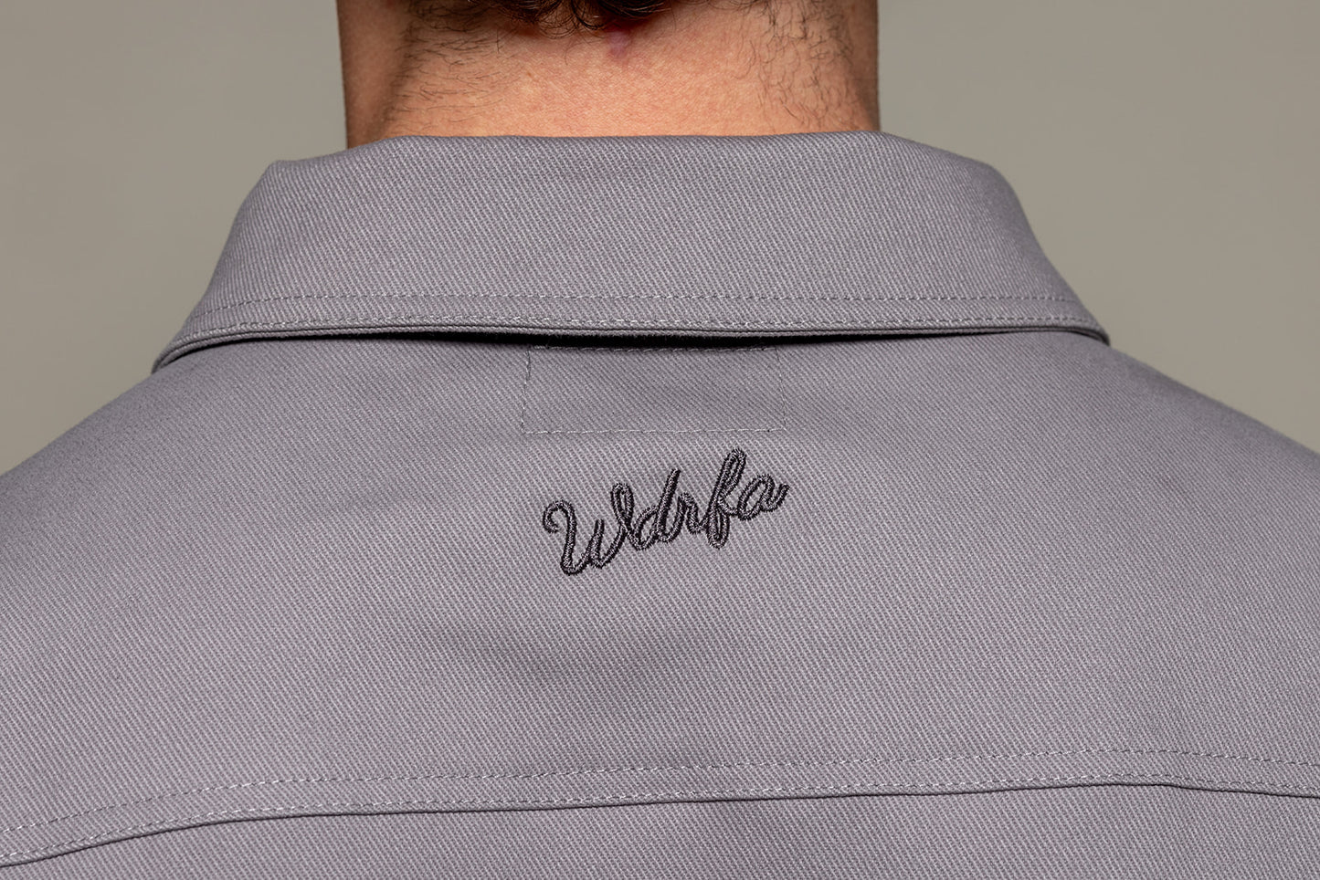WDRFA Crop Button Down Shirt - Grey