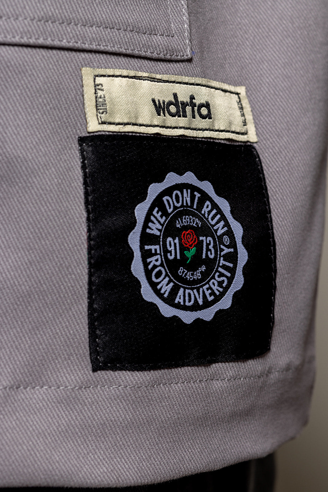 WDRFA Crop Button Down Shirt - Grey