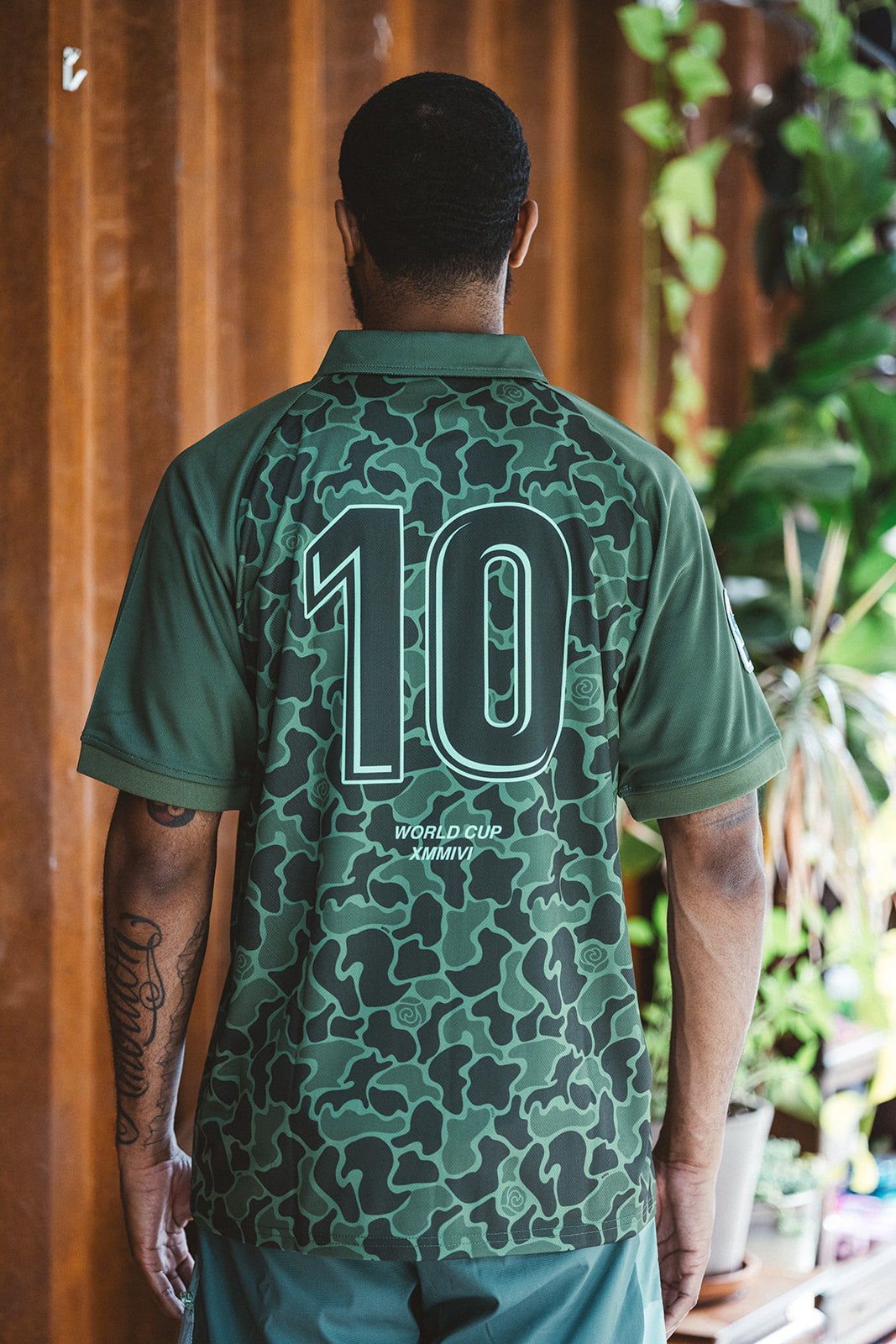 Camouflage Polo Soccer Jersey - Green