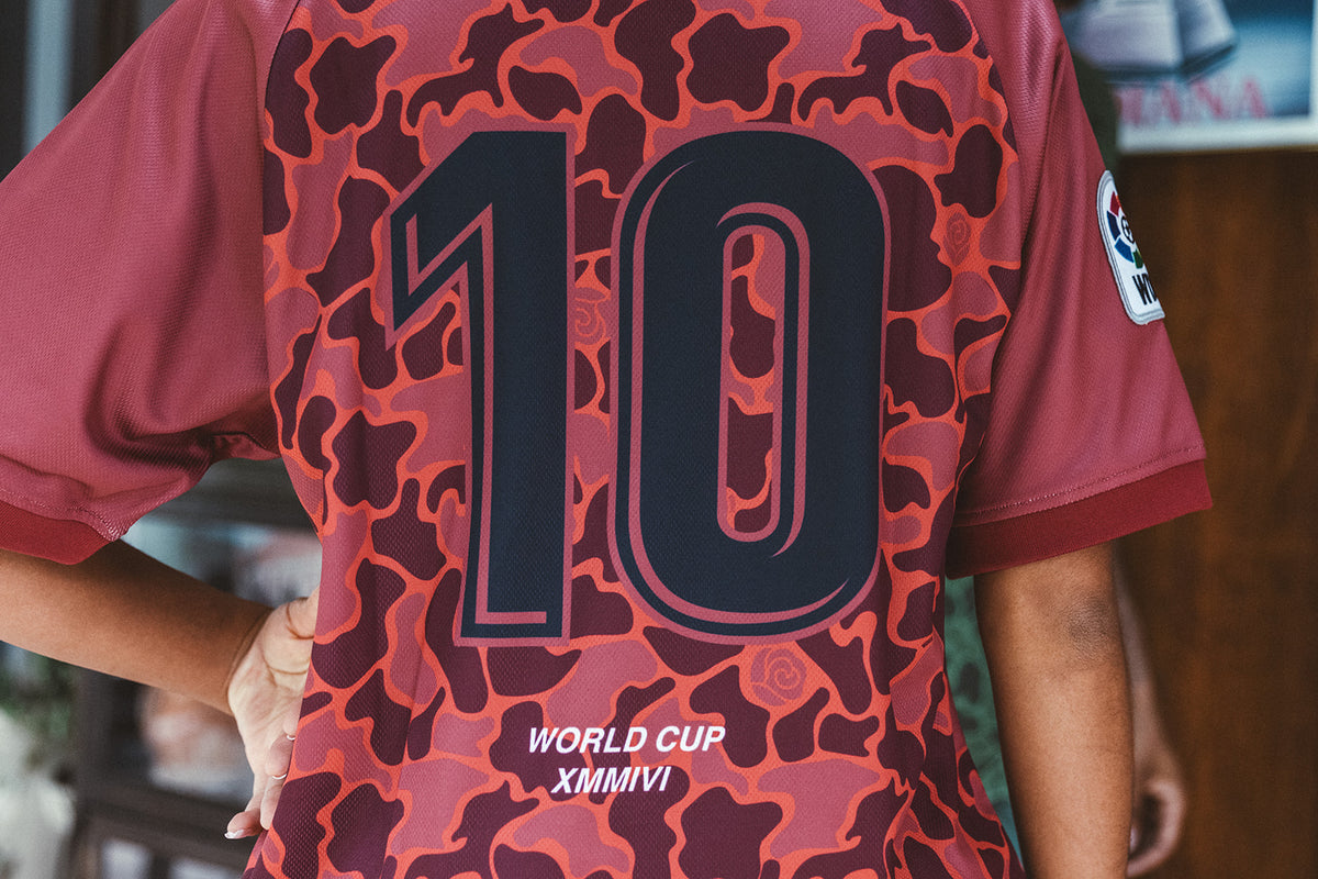 Camouflage Polo Soccer Jersey - Red