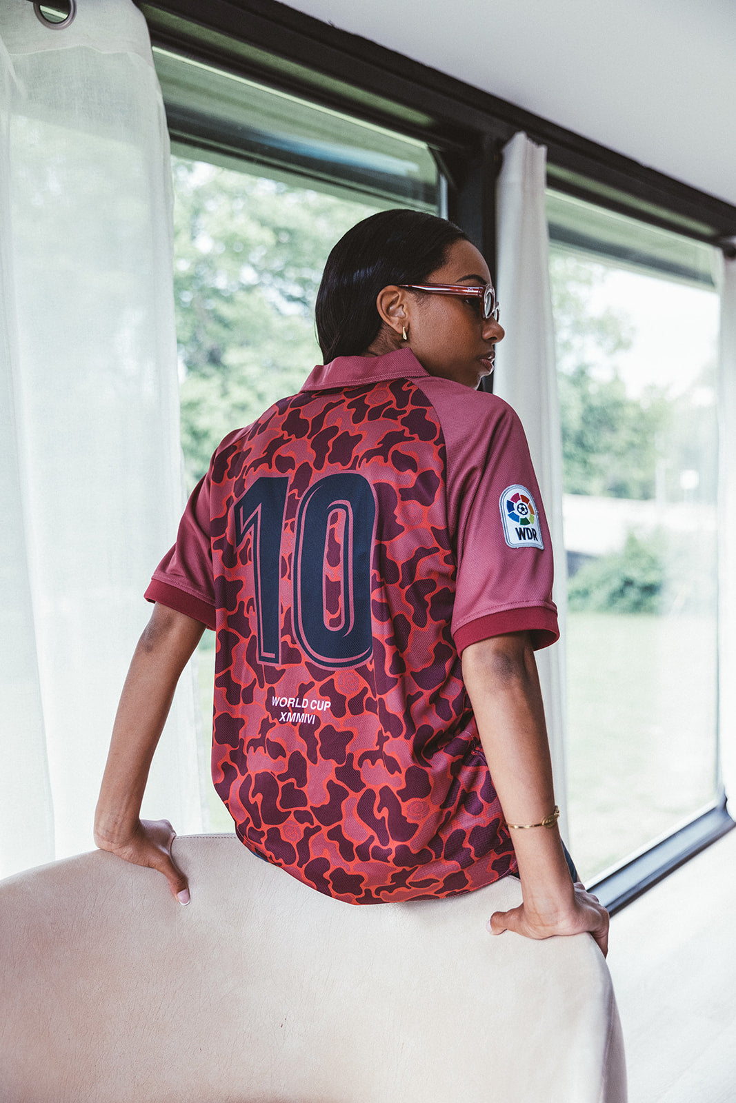 Camouflage Polo Soccer Jersey - Red