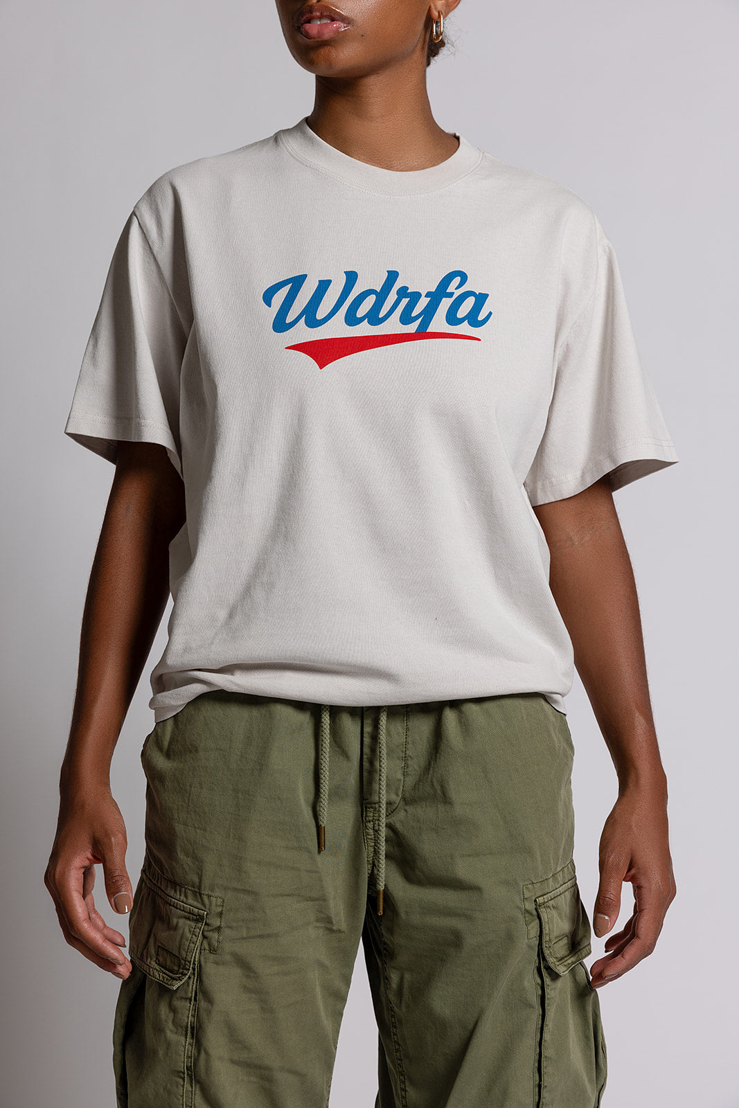 Retro Script Tee Cream