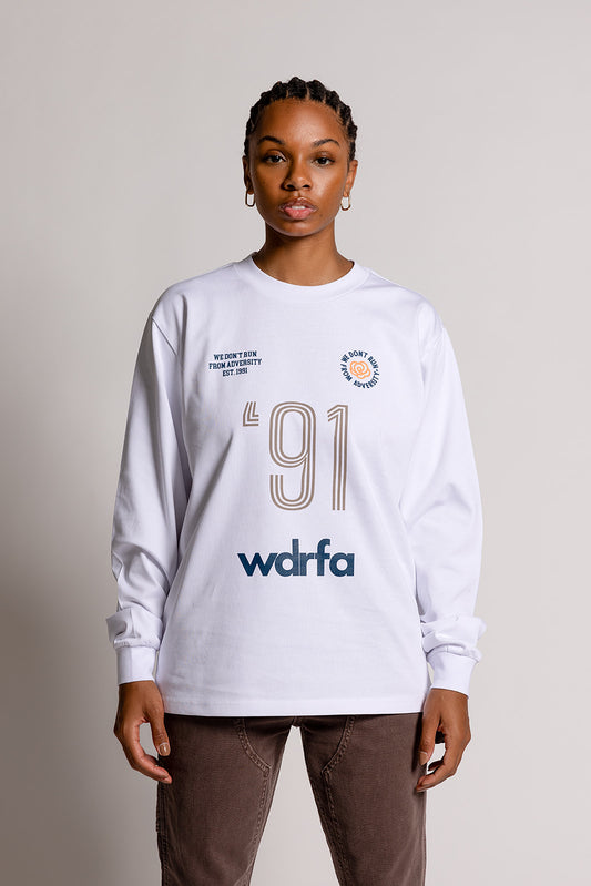 Soccer Jersey L/S Tee White