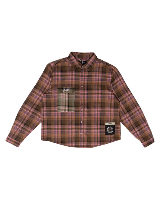 WDRFA Dress Oxford Flannel Shirt - Pink/Brown