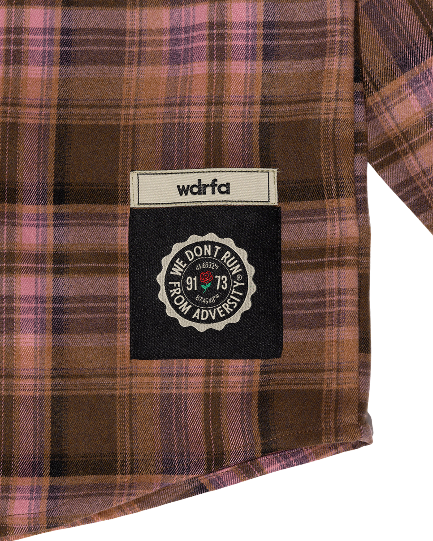 WDRFA Dress Oxford Flannel Shirt - Pink/Brown