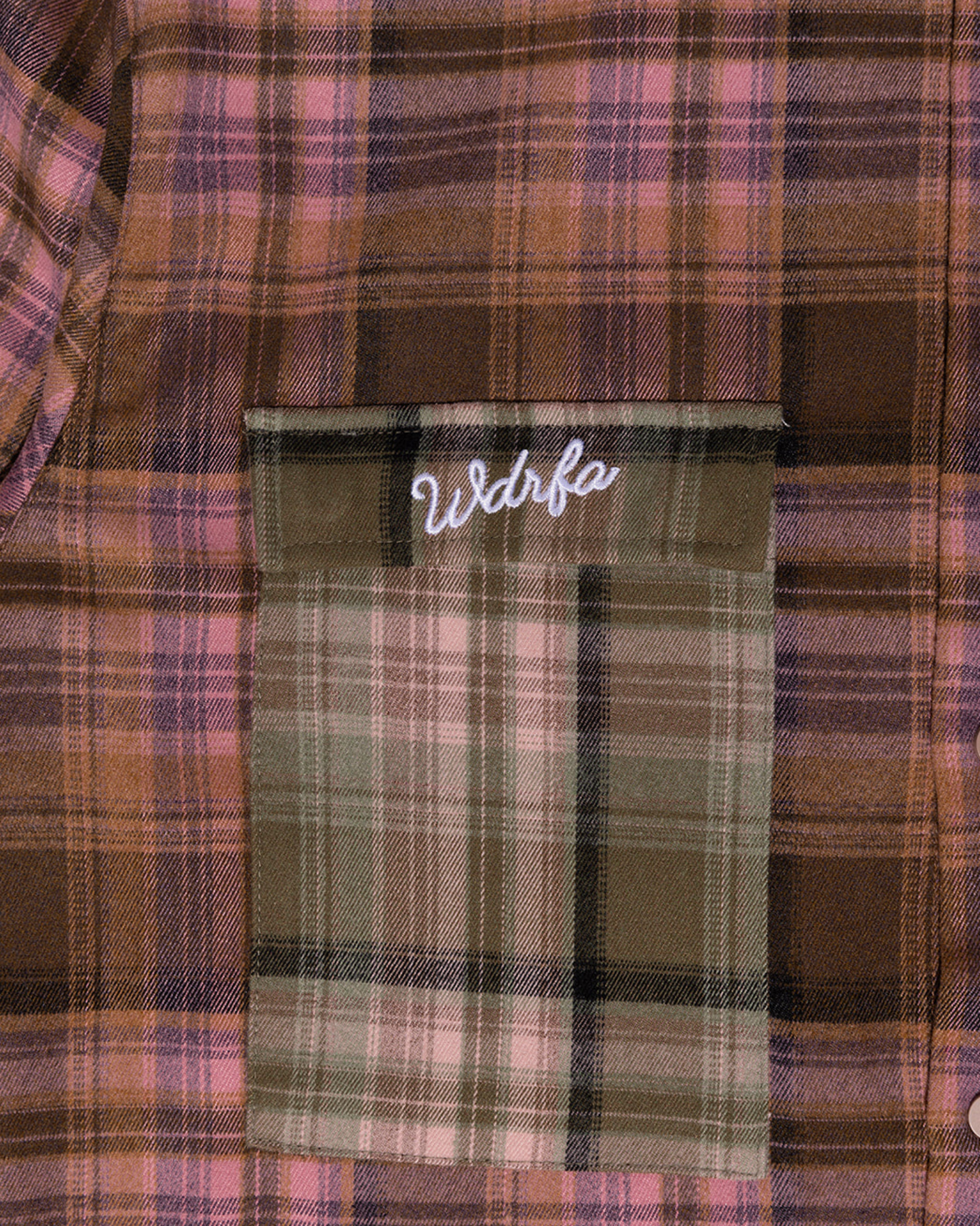 WDRFA Dress Oxford Flannel Shirt - Pink/Brown