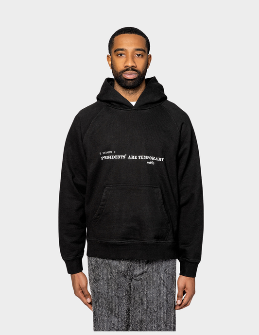 Presidents' Are Temporary Hoodie - Black