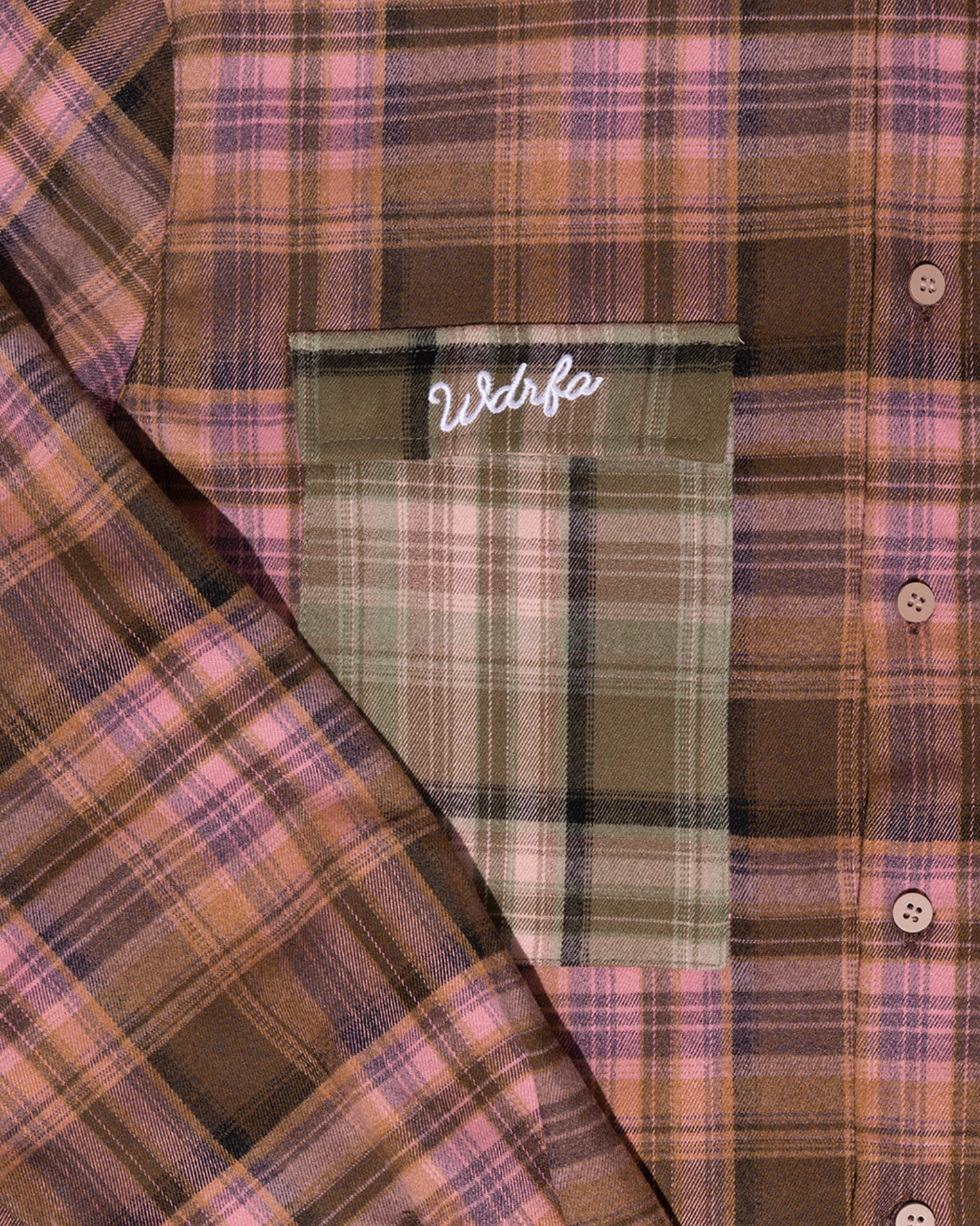 WDRFA Dress Oxford Flannel Shirt - Pink/Brown