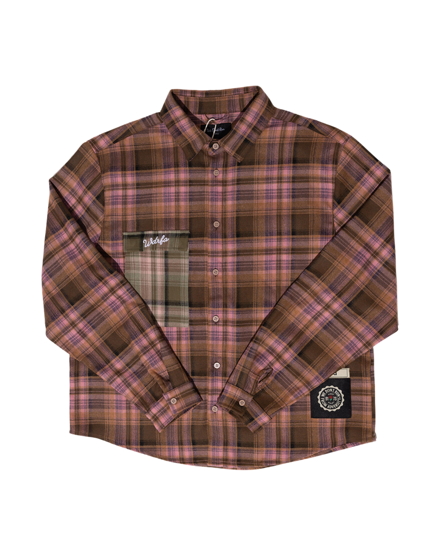 WDRFA Dress Oxford Flannel Shirt - Pink/Brown