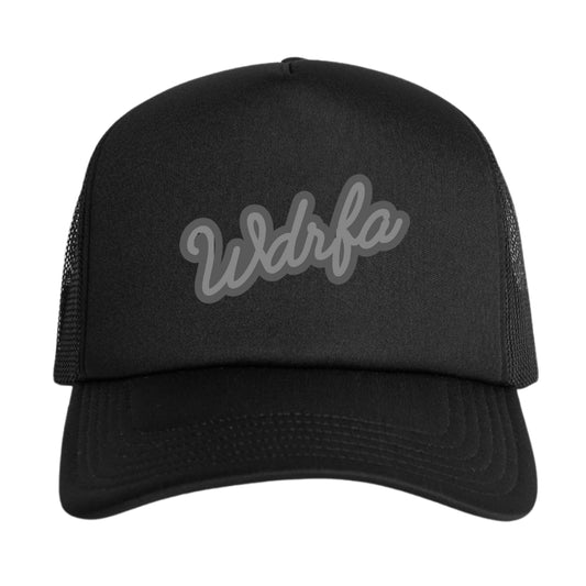 Script Trucker Cap Black/Grey