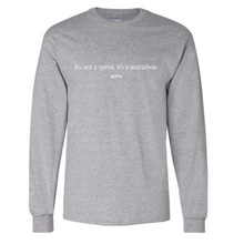 Load image into Gallery viewer, IT&#39;S NOT A SPRINT RUN CLUB L/S TEE - GREY