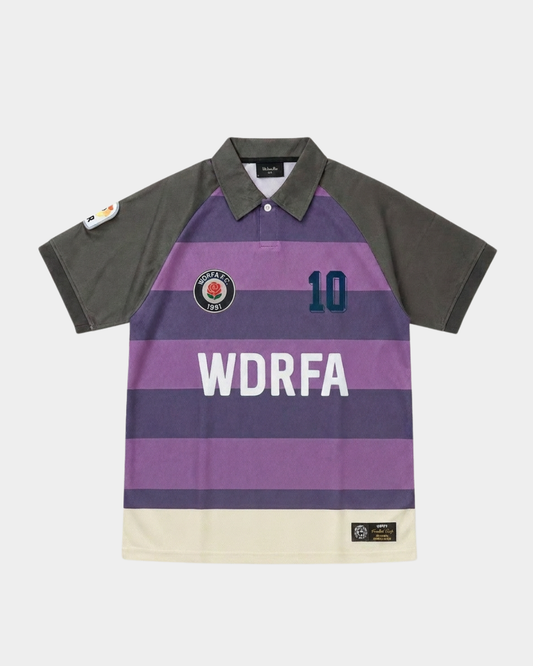 Stripes Polo Soccer Jersey - Lavender