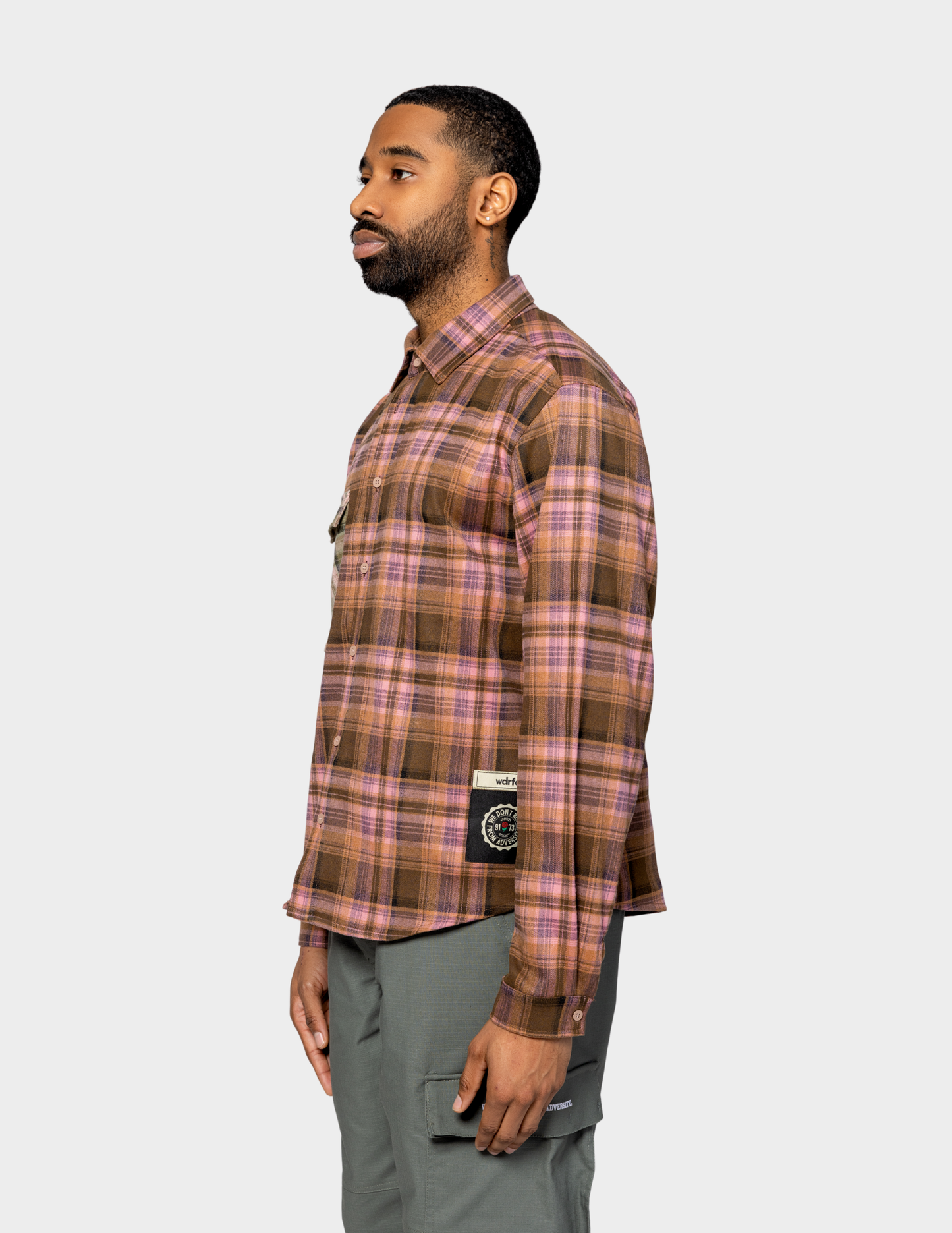 WDRFA Dress Oxford Flannel Shirt - Pink/Brown