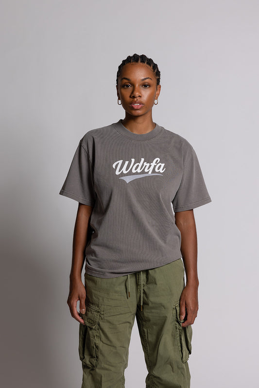 Retro Script Tee Grey