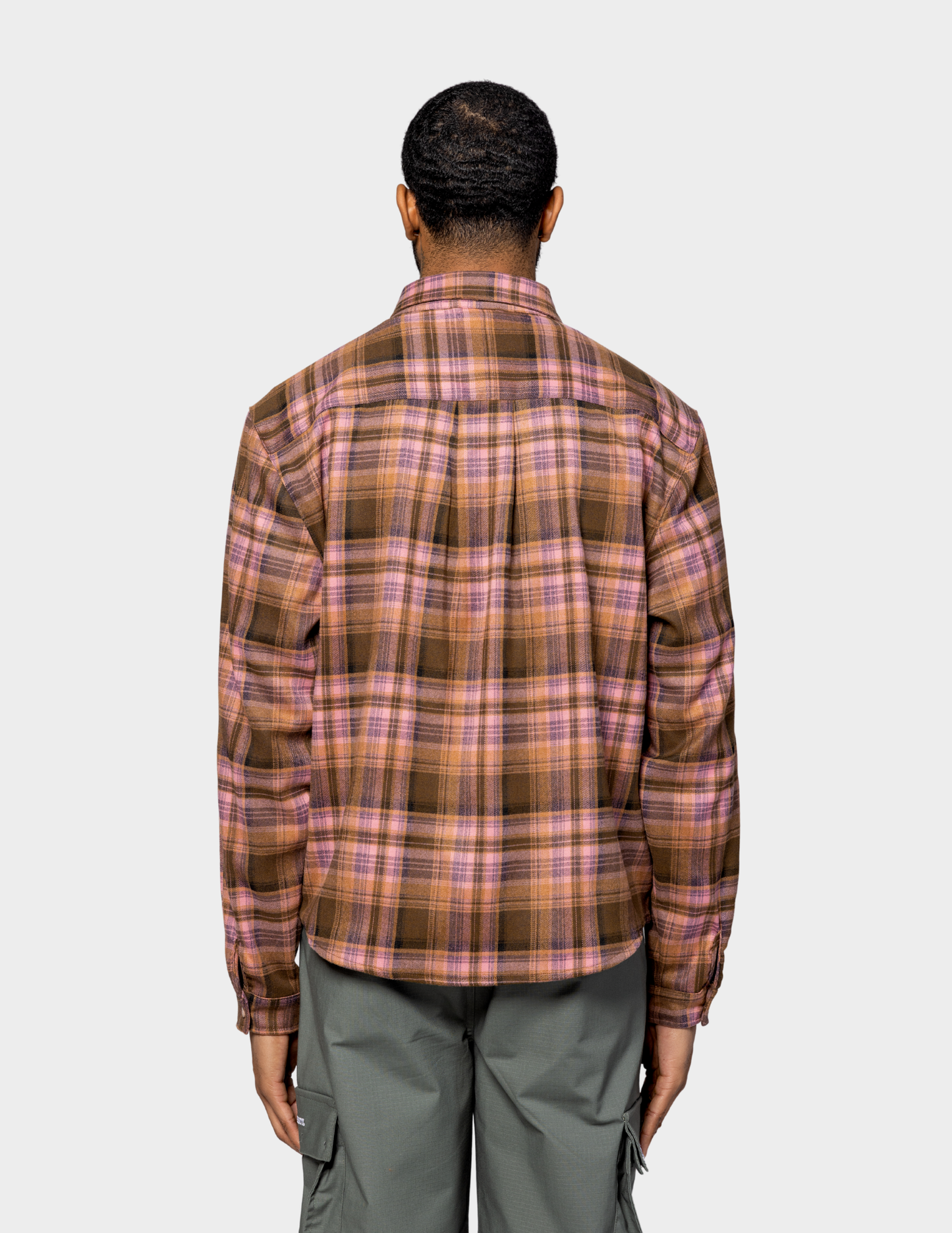 WDRFA Dress Oxford Flannel Shirt - Pink/Brown