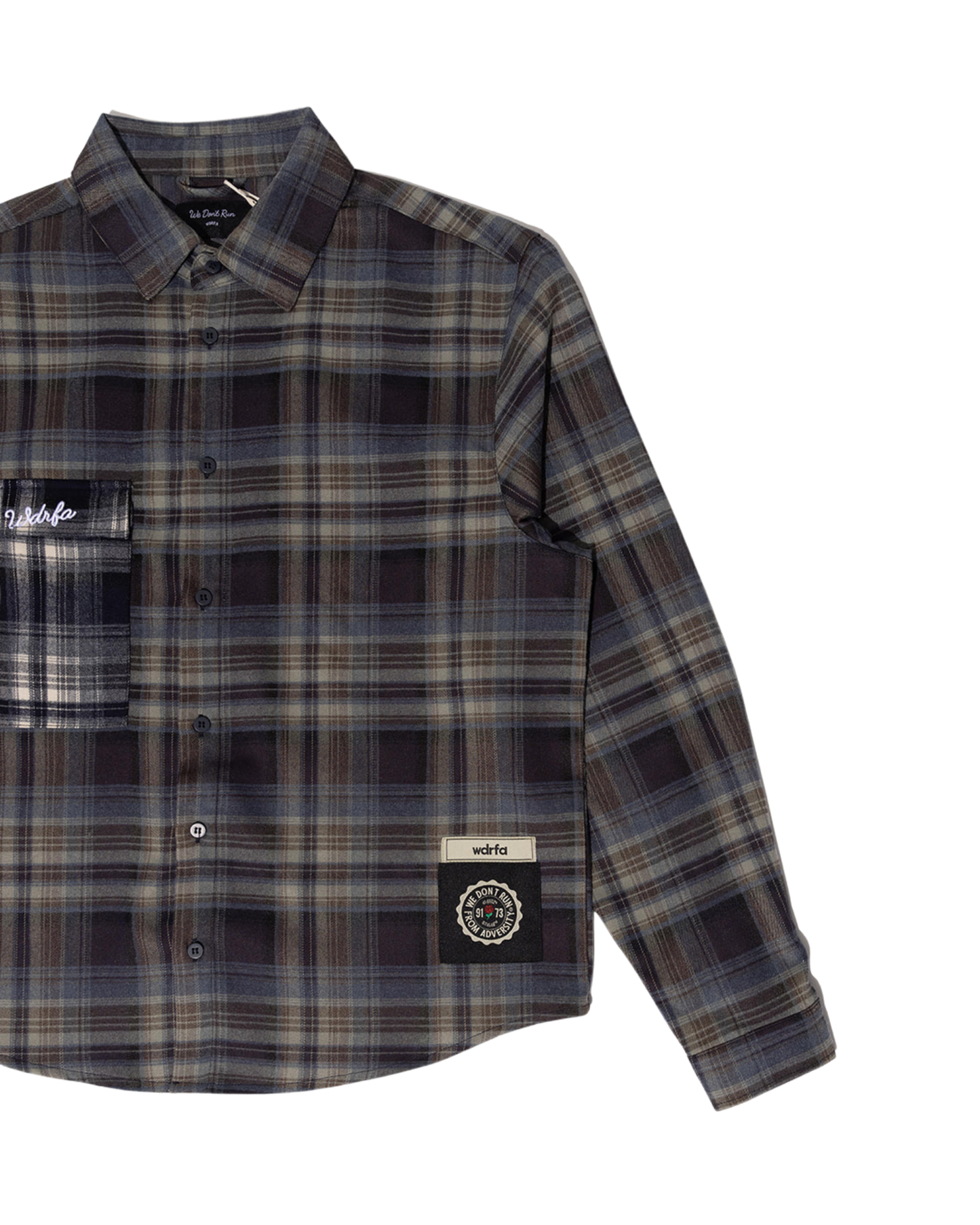 WDRFA Dress Oxford Flannel Shirt - Blue/Grey