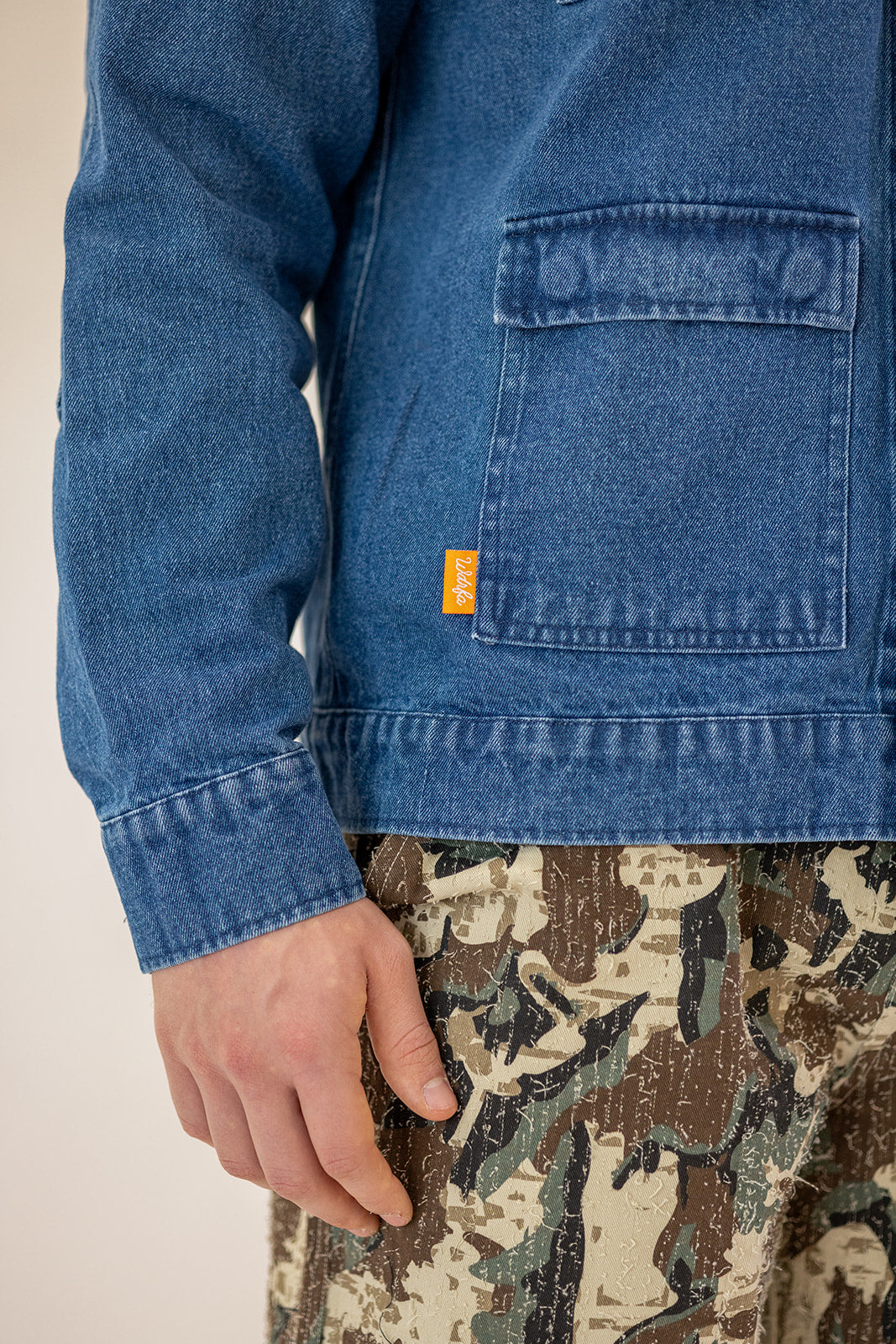 WDRFA Vintage 4-Pocket Denim Trucker Jacket - Blue