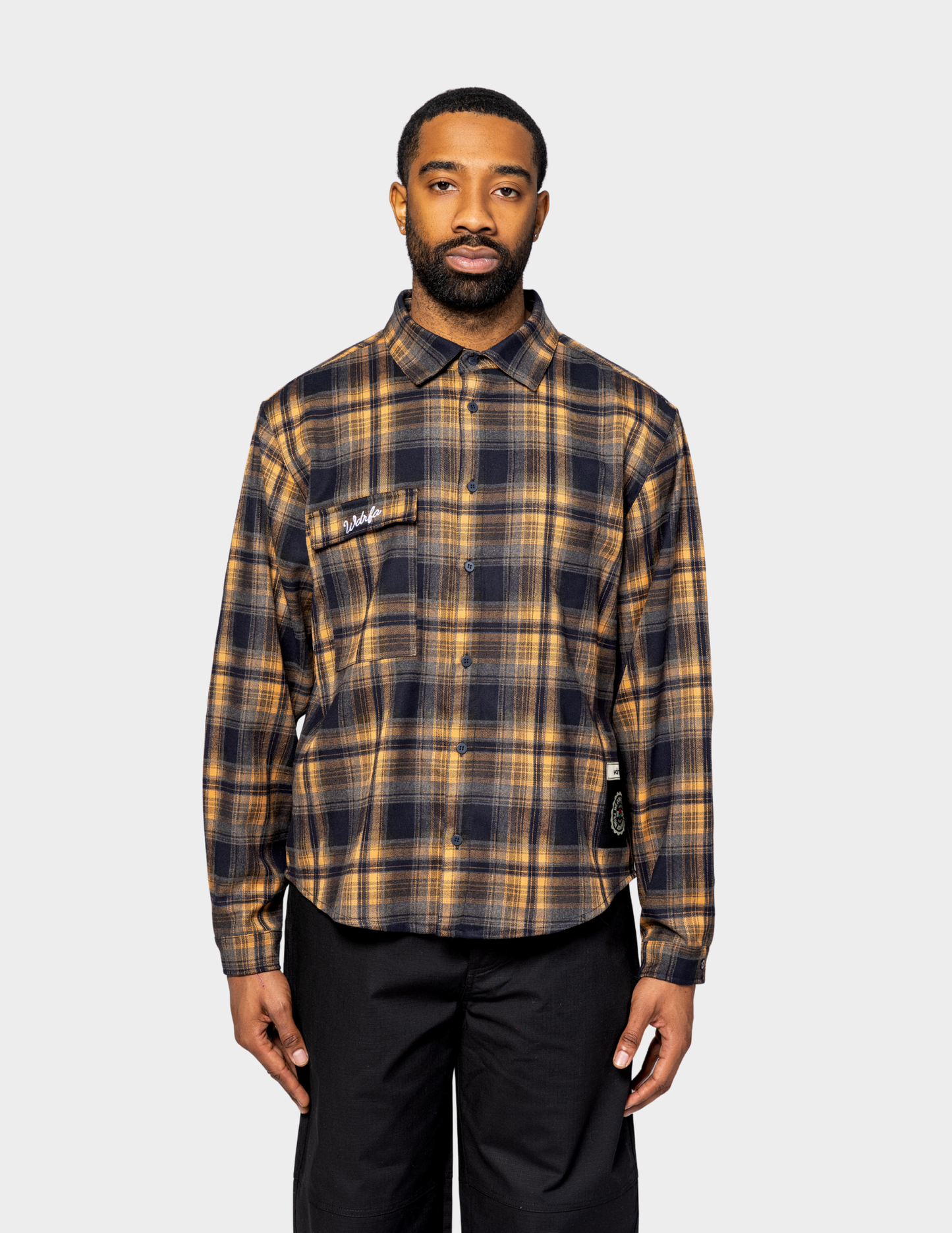 WDRFA Dress Oxford Flannel Shirt - Navy/Gold