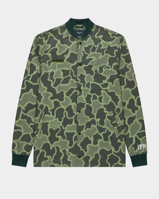 Varsity Ripstop L/S Shacket  - Green Camo