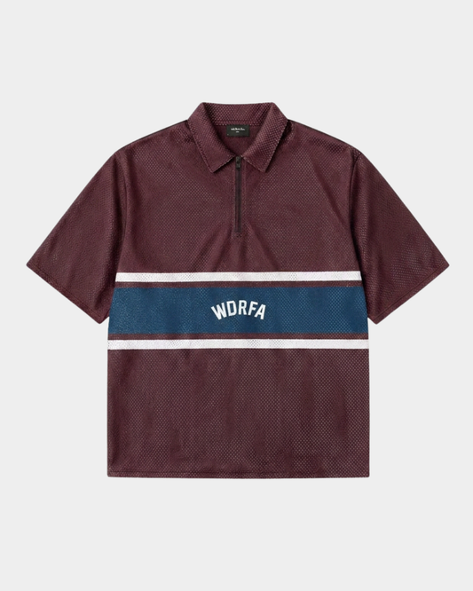 Mesh Reversible Pullover Shirt - Maroon