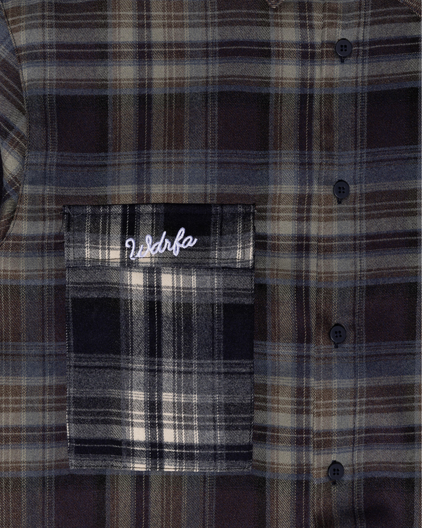 WDRFA Dress Oxford Flannel Shirt - Blue/Grey