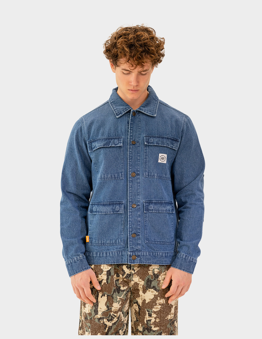 WDRFA Vintage 4-Pocket Denim Trucker Jacket - Blue