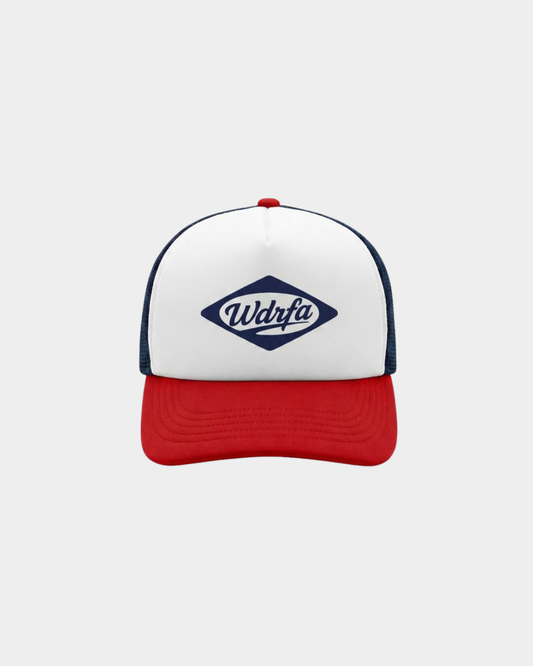 Retro Trucker Cap - White/Red