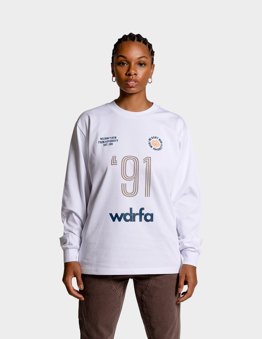 Soccer Jersey L/S Tee White