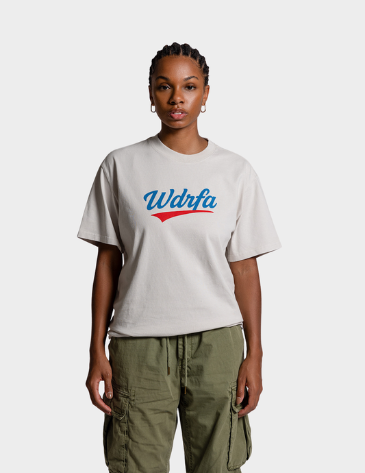 Retro Script Tee Cream