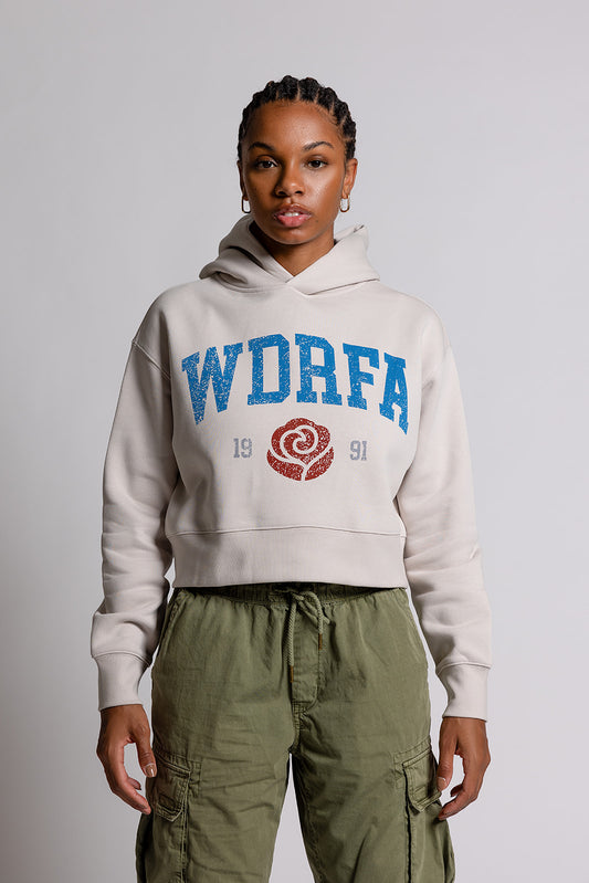 Women Rose 1991 Cream Hoodie