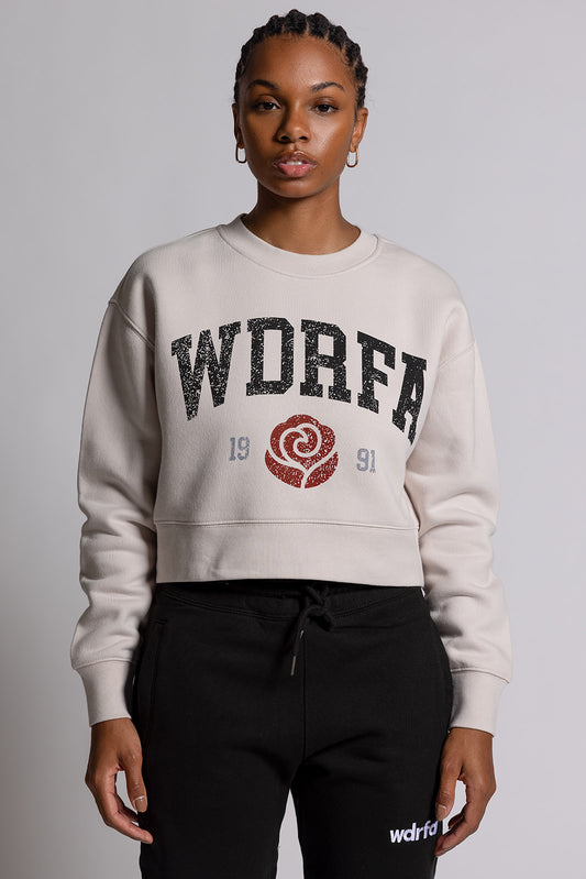 Women Rose 1991 Cream Crewneck