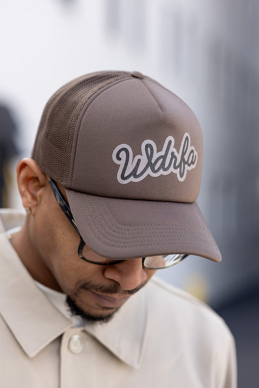 Script Trucker Cap Brown