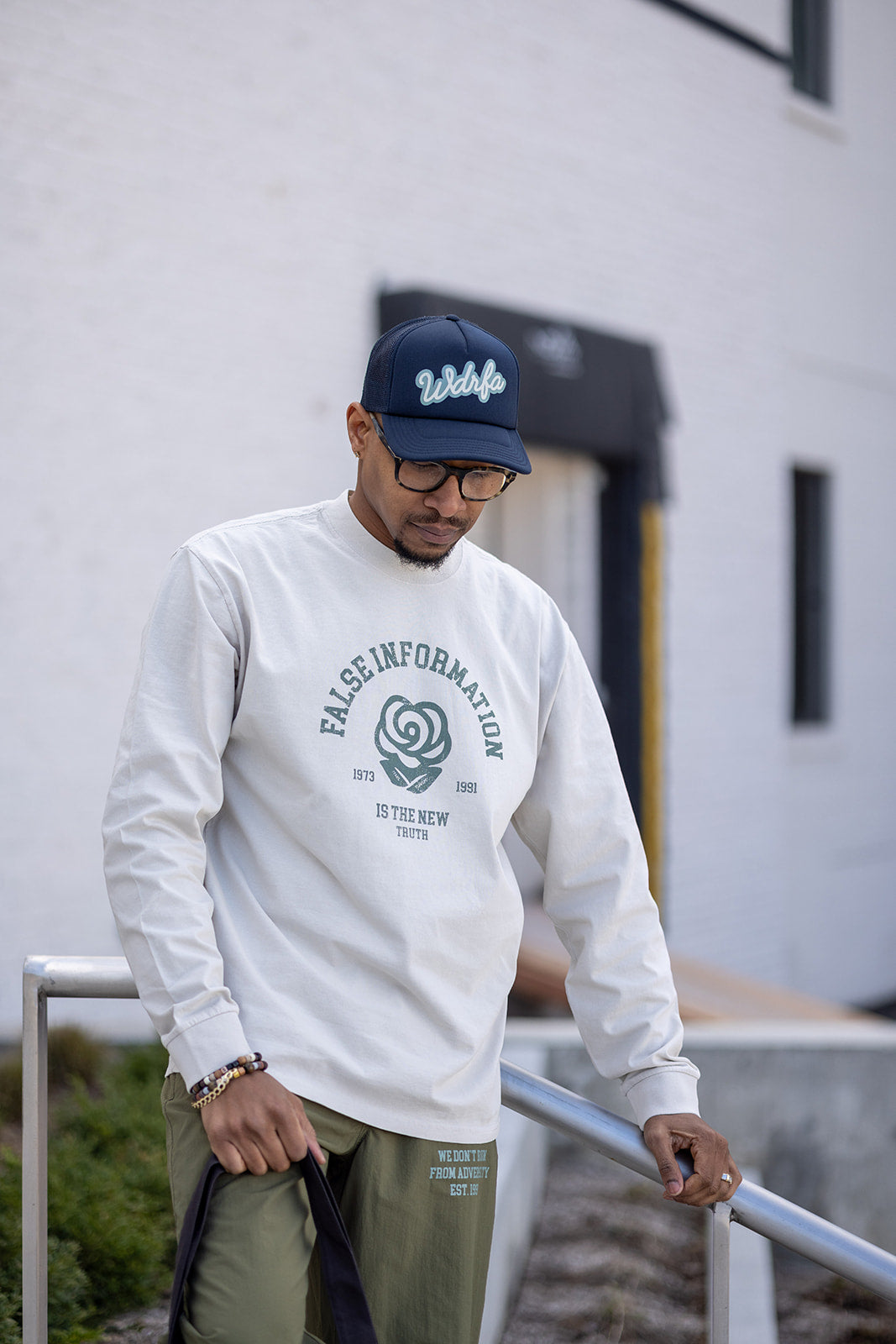 False Information L/S Tee Cream