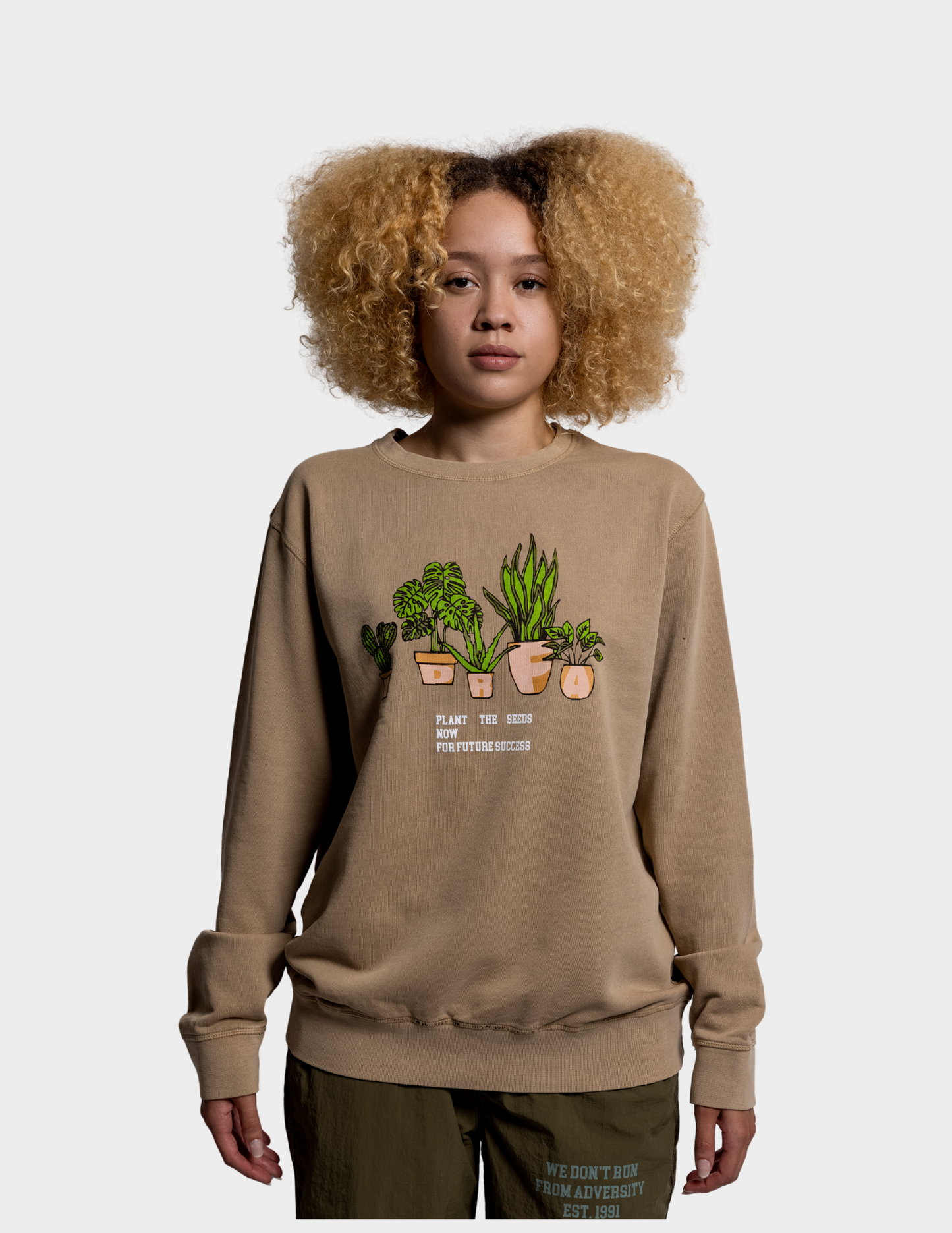 Plant the Seeds Crewneck Sand