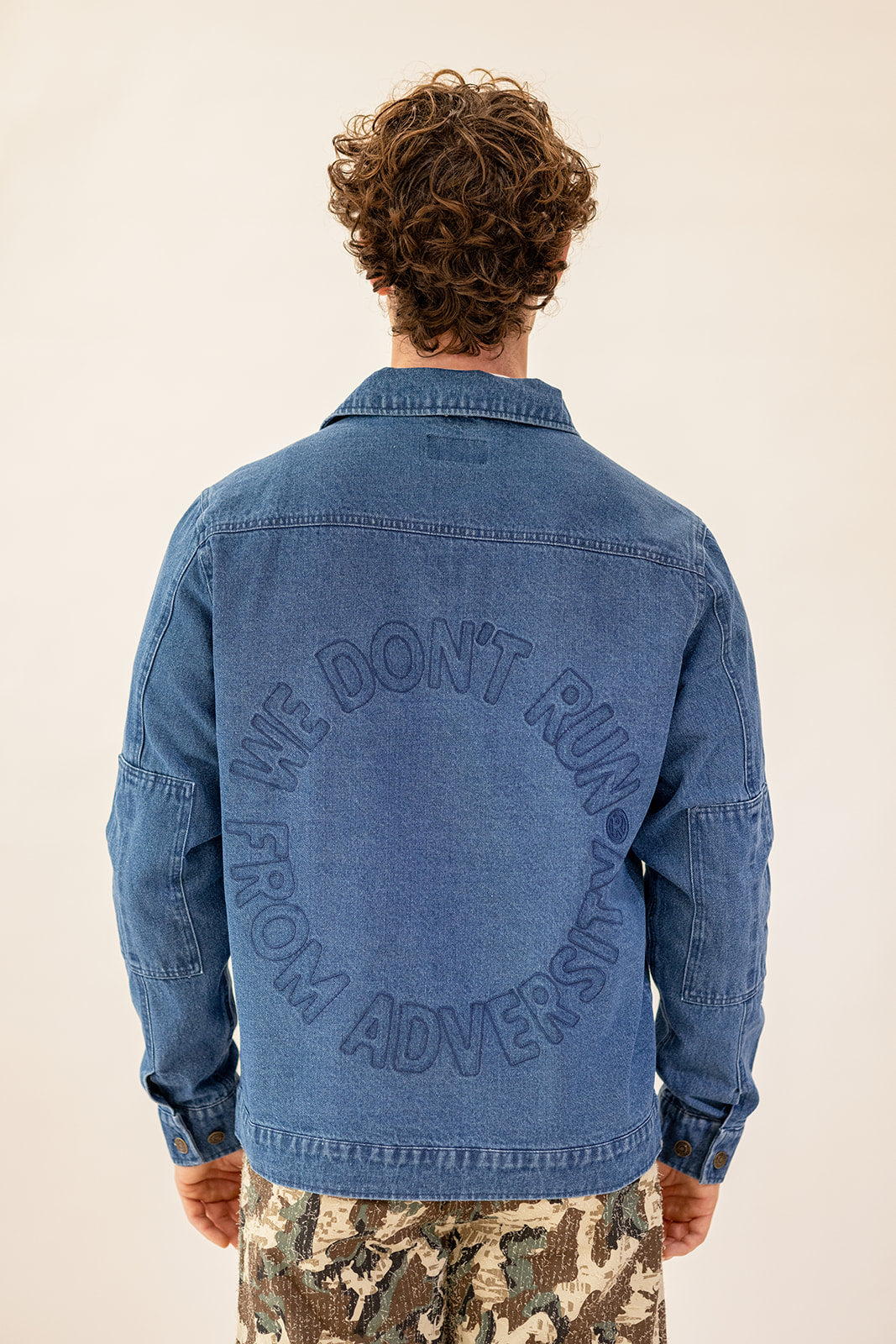 WDRFA Vintage 4-Pocket Denim Trucker Jacket - Blue