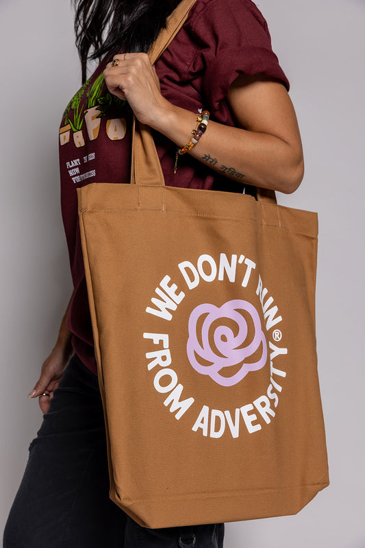 Script & Rose Tote Tan