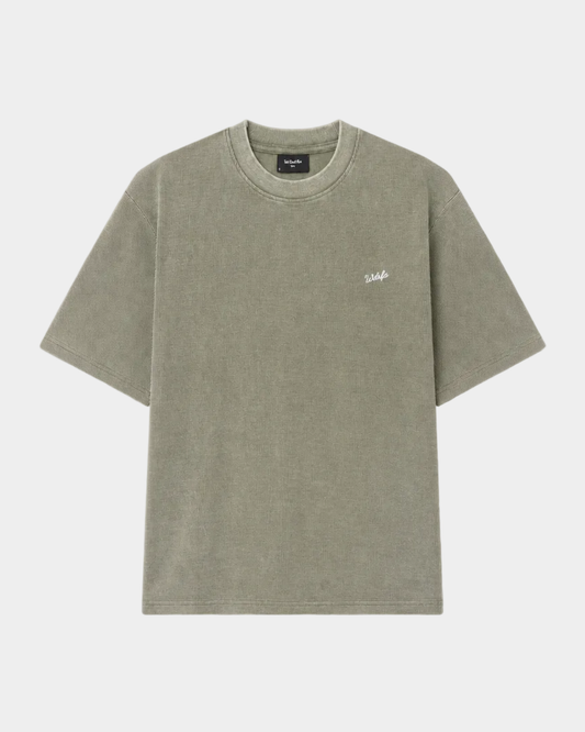 Script Waffle Tee Olive