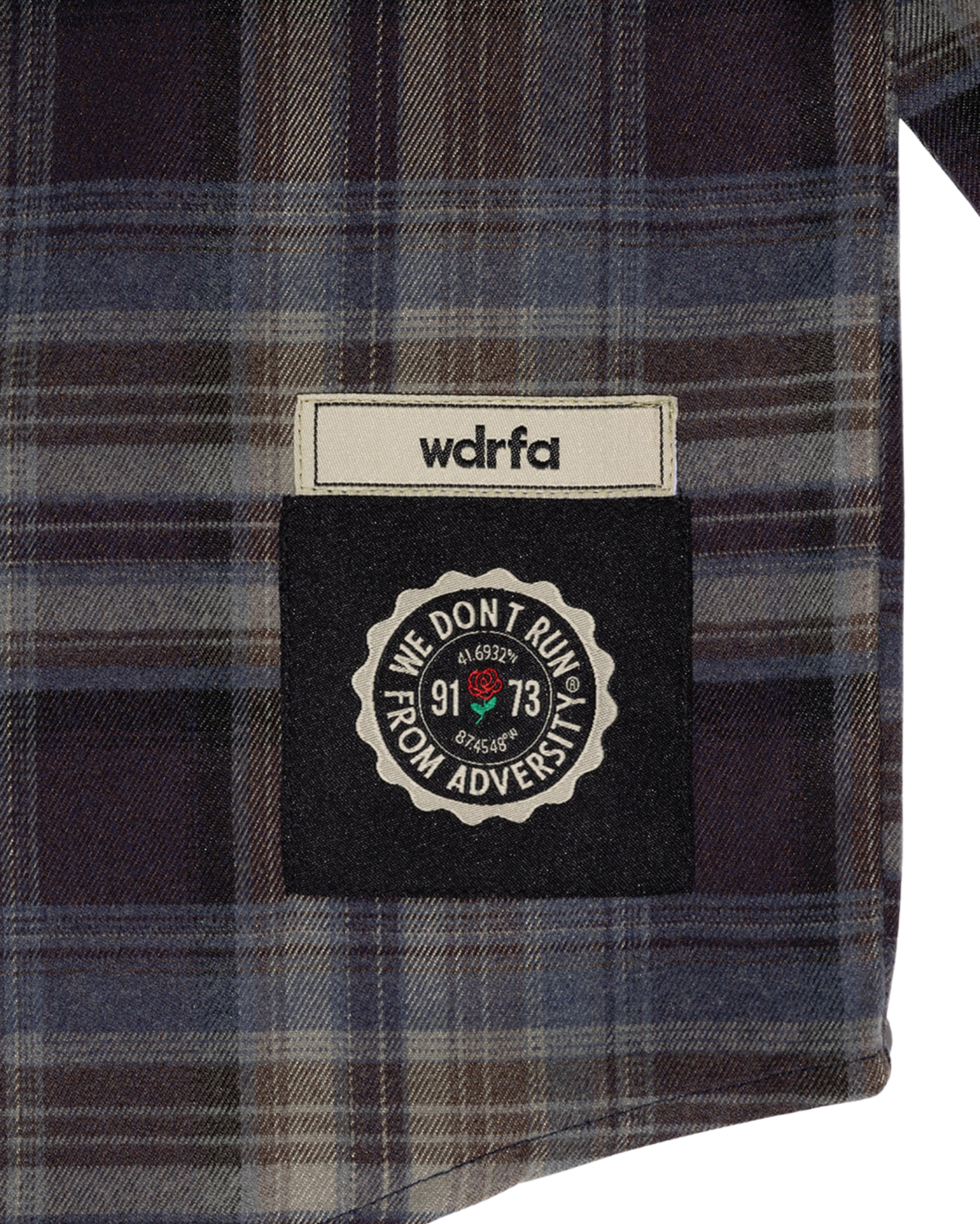 WDRFA Dress Oxford Flannel Shirt - Blue/Grey