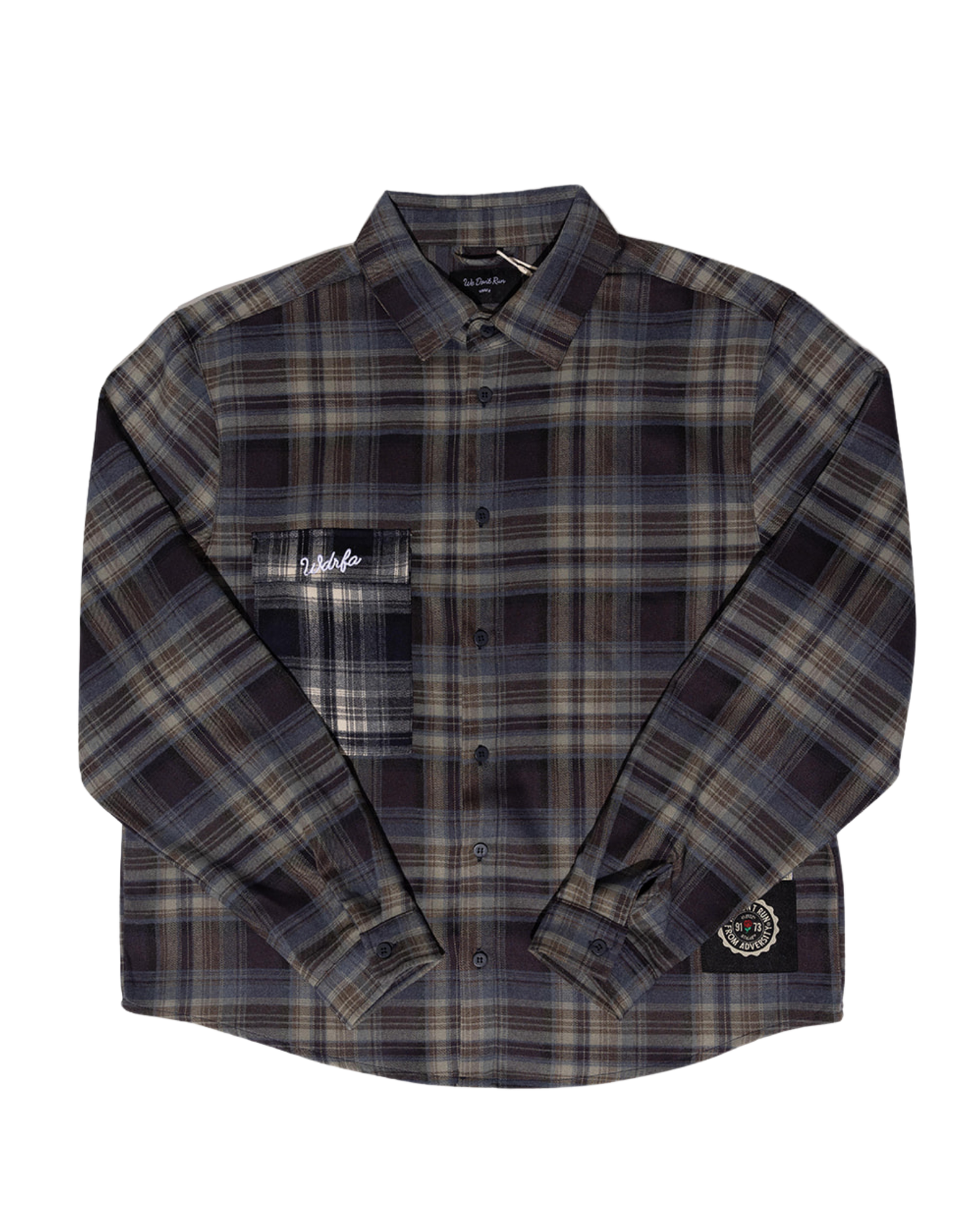 WDRFA Dress Oxford Flannel Shirt - Blue/Grey