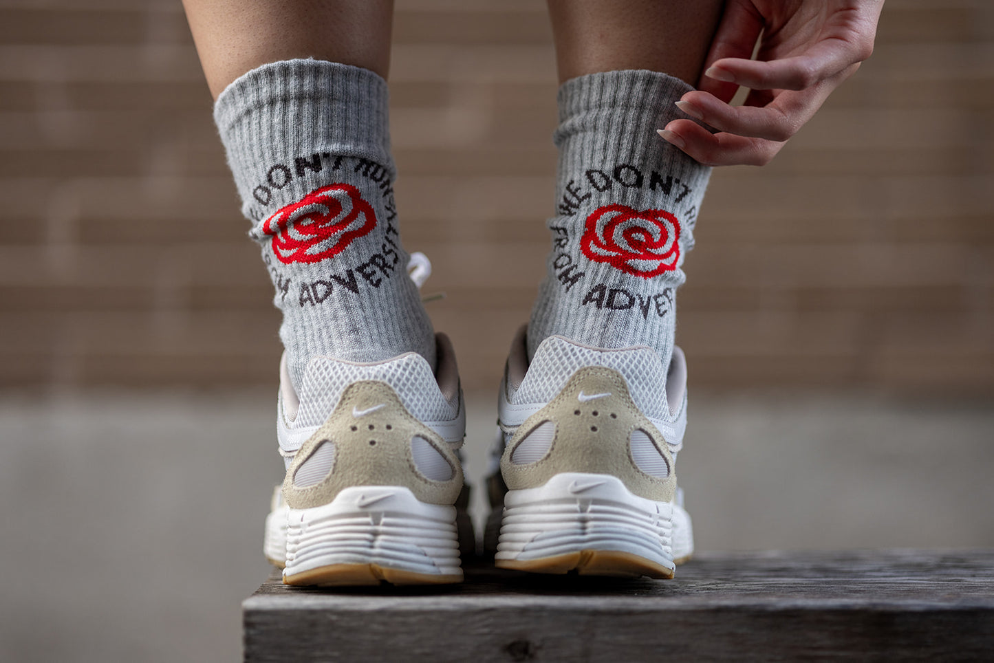 Script & Rose Crew Sock