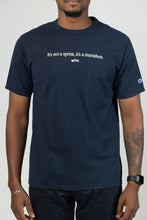 Load image into Gallery viewer, IT&#39;S NOT A SPRINT RUN CLUB TEE - NAVY